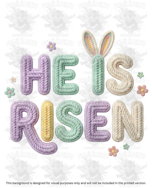 Easter Faux Yarn #25 DTF Transfer