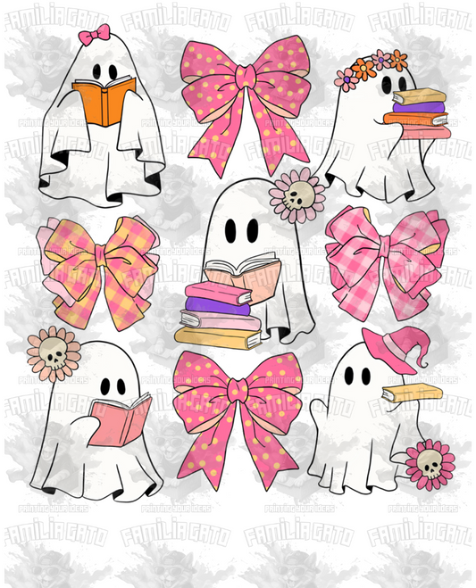 Ghost Teacher and Bows #3 Halloween DTF Transfer