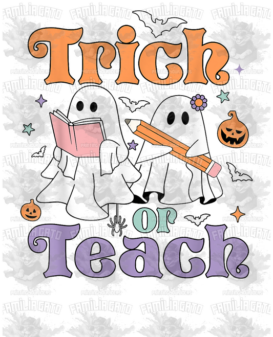 Trick or Teach #6 Halloween DTF Transfer