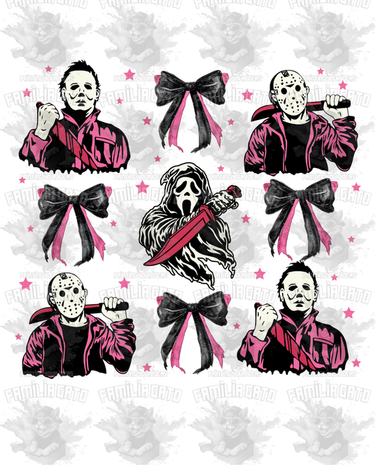 Horror Movie Characters and Bows #4 DTF Transfer