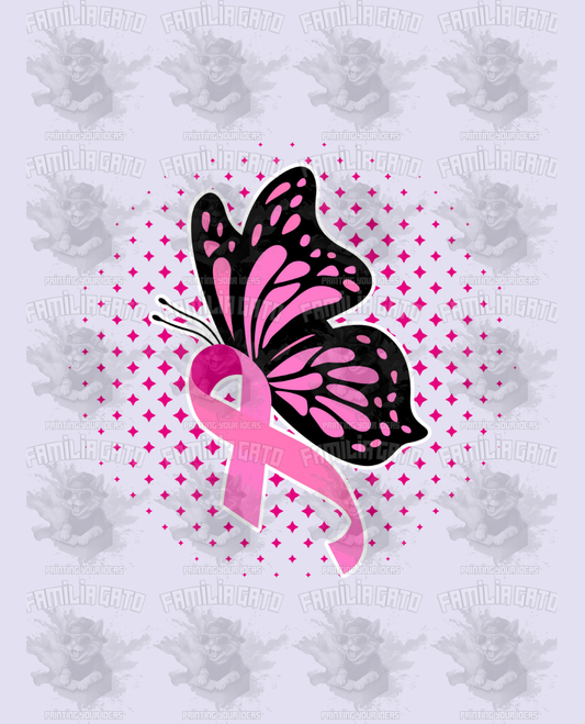 Butterfly cancer awareness ribbon #1 DTF Transfer