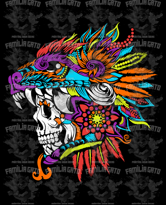 Mexico Azteca Warrior DTF Transfer
