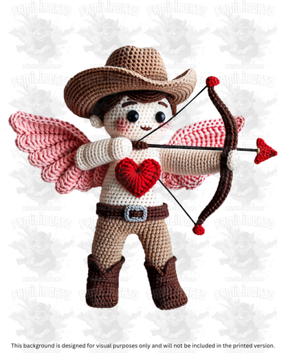 Valentine's Day - Faux Yarn Cowboy Cupid #1 DTF Transfer