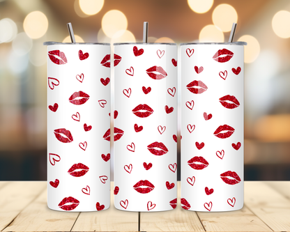 Valentine's Day - Kisses' Designs - 20 Oz Stainless Steel Tumbler