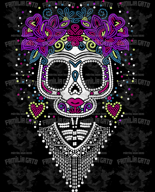 Frida Dia de los Muertos DTF Transfer