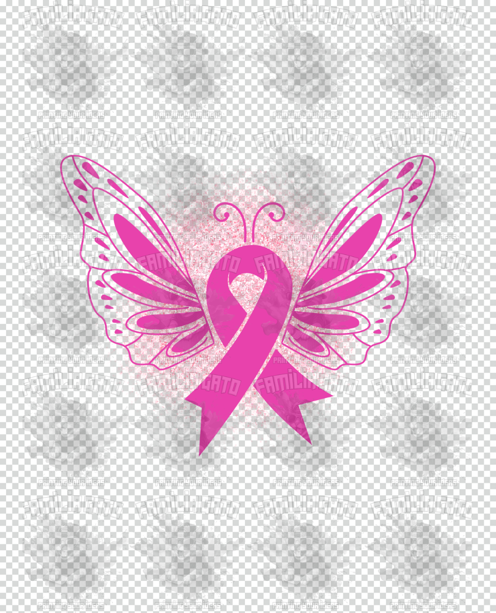 Butterfly cancer awareness ribbon #5 DTF Transfer