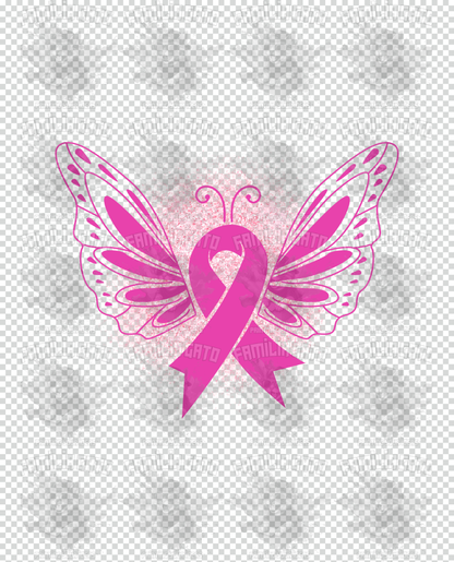 Butterfly cancer awareness ribbon #5 DTF Transfer