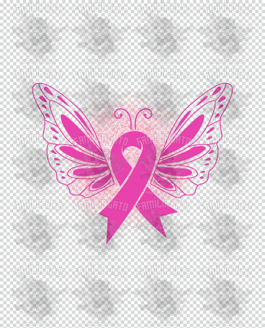 Butterfly cancer awareness ribbon #5 DTF Transfer