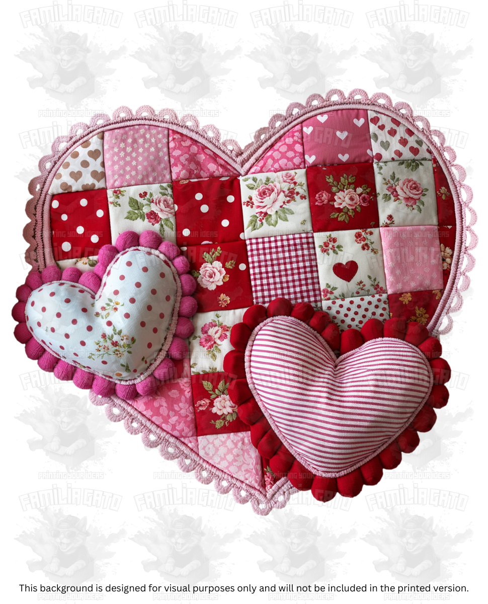 Valentine's Day - Faux Yarn Heart #1 DTF Transfer