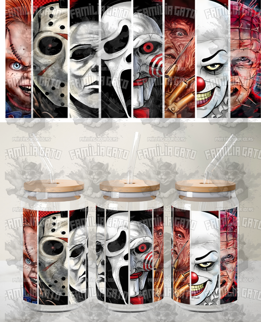 Halloween Horror Characters #2 UVDTF Wrap