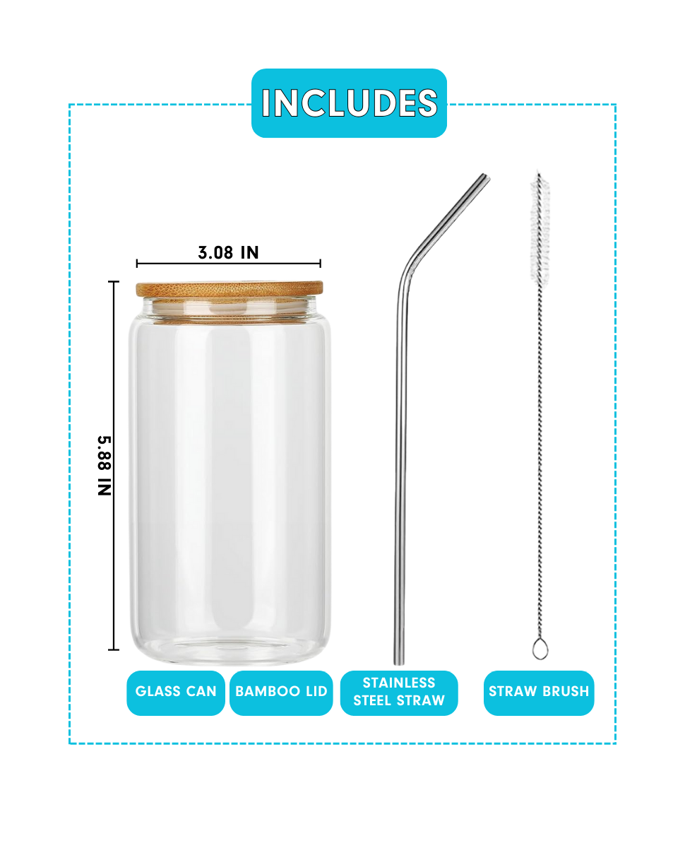 Virgen de Guadalupe #2 - 16 Oz Libbey Glass Can