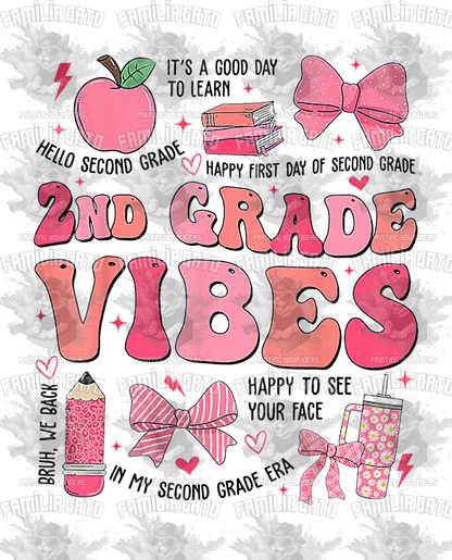2nd Grade Vibes DTF Transfer