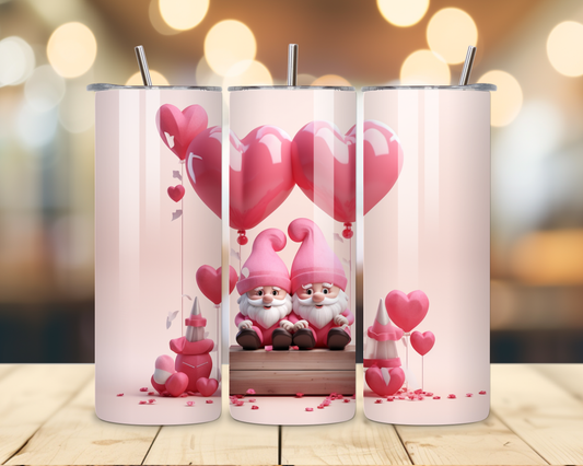 Valentine's Day - Gnomes' Designs - 20 Oz Stainless Steel Tumbler