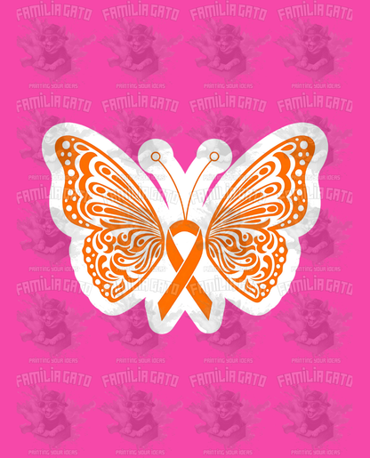Butterfly cancer awareness ribbon #7 DTF Transfer