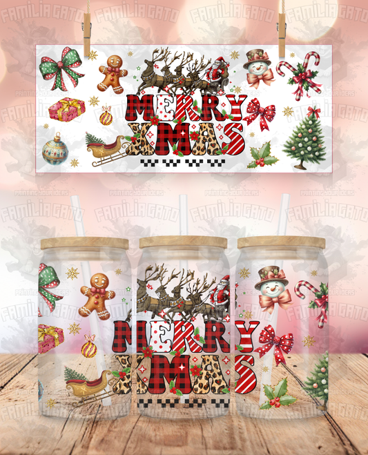 Merry Xmas UVDTF Wrap