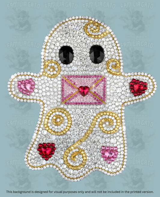 Valentine's Day - Rhinestone Ghost DTF Transfer