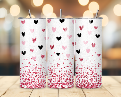 Valentine's Day - Hearts' Designs #1 - 20 Oz Stainless Steel Tumbler
