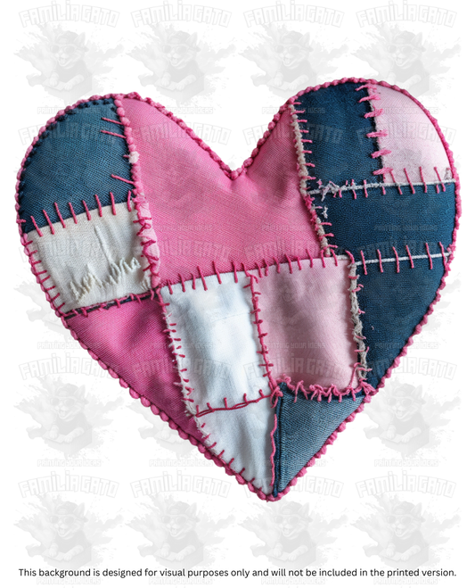 Valentine's Day - Faux Yarn Heart #4 DTF Transfer