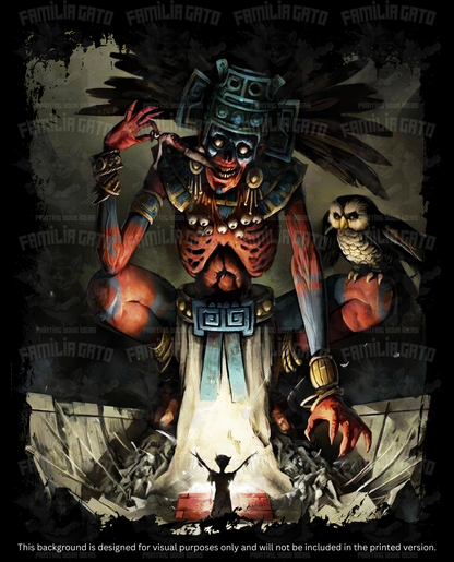 Mictlantecutli Aztec God DTF Transfer