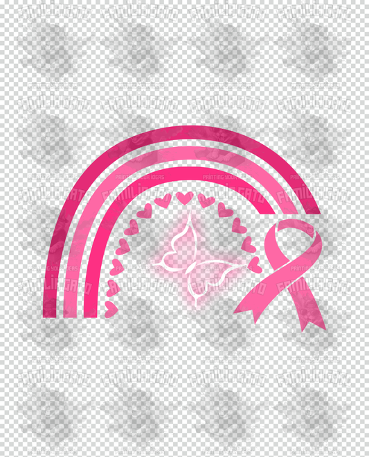 Butterfly ribbon rainbow DTF Transfer