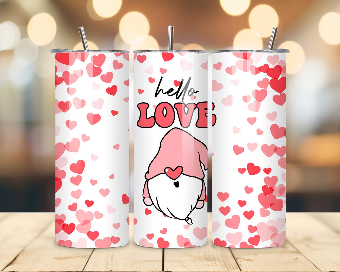 Valentine's Day - Gnomes' Designs - 20 Oz Stainless Steel Tumbler