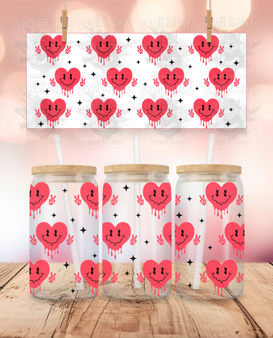 Valentine's Day - Drippy Hearts UVDTF Wrap