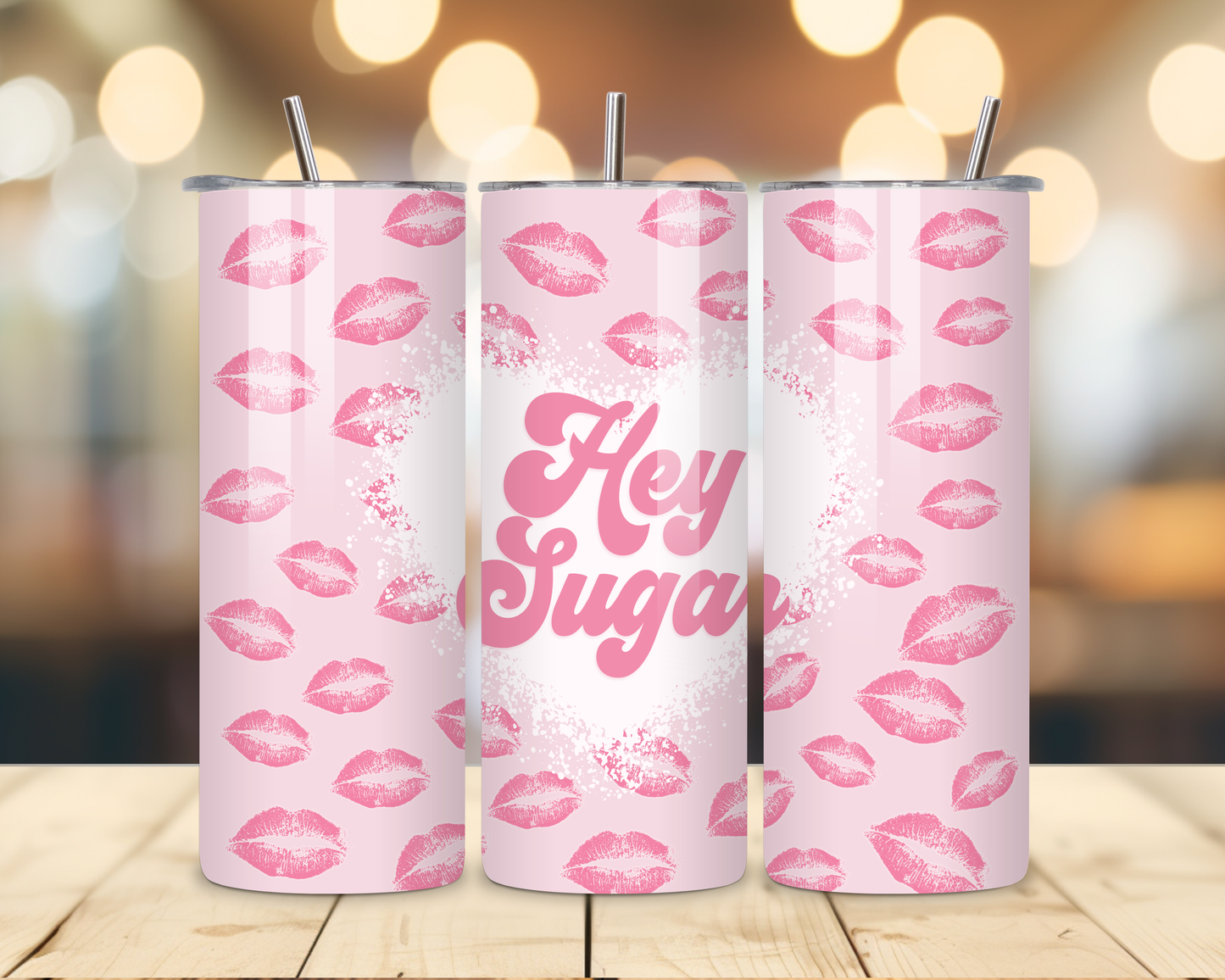 Valentine's Day - Kisses' Designs - 20 Oz Stainless Steel Tumbler