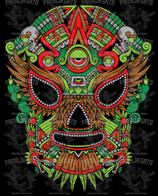 Mexico Azteca Mascara DTF Transfer