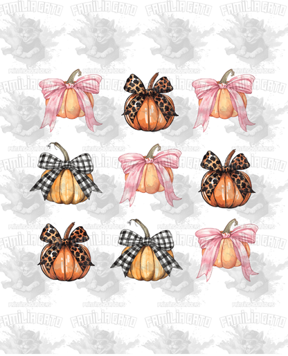 Fall - Pumpkin Bows #1 DTF Transfer