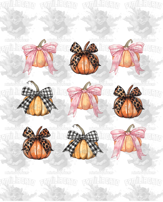 Fall - Pumpkin Bows #1 DTF Transfer
