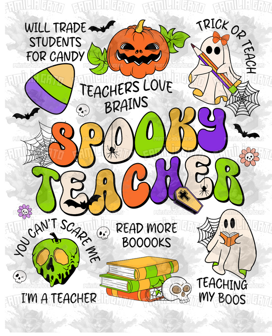 Spooky Teacher Halloween DTF Transfer