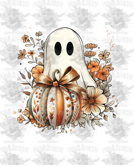 Fall - Pumpkin Ghost #1 DTF Transfer