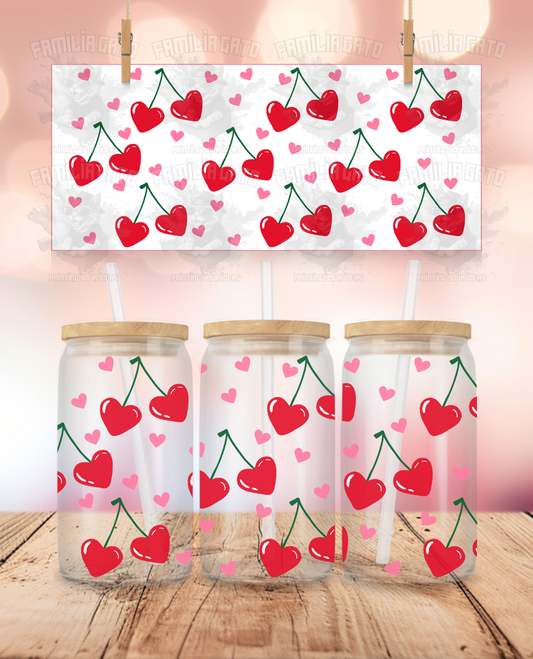 Valentine's Day - Heart Cherries UVDTF Wrap