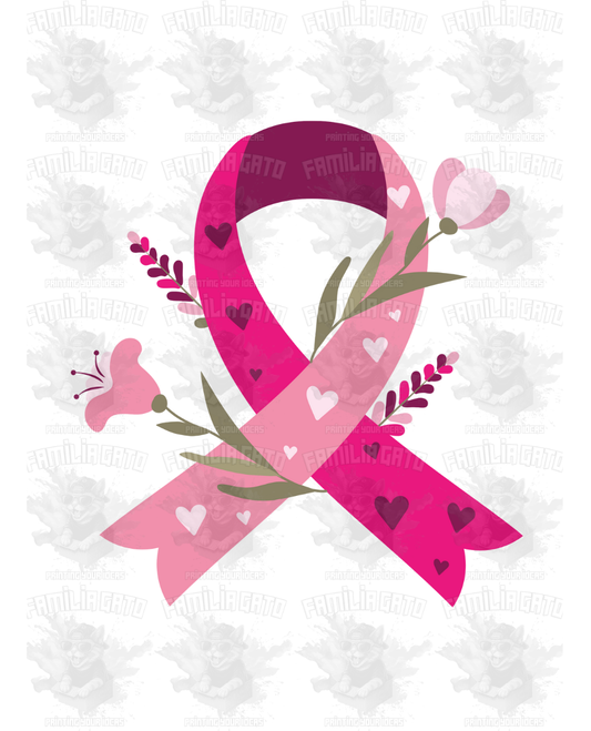 Cancer awareness ribbon #5 DTF Transfer