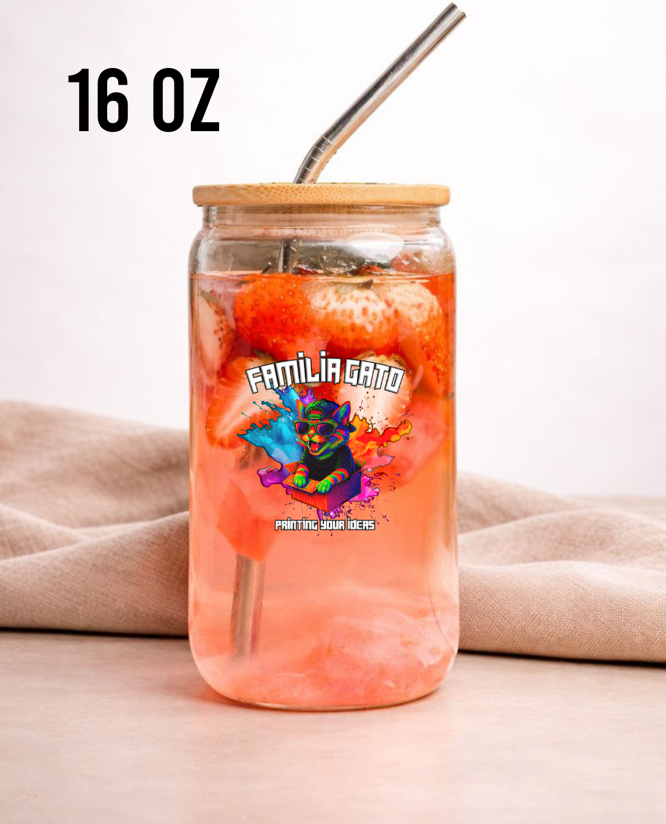 Virgen de Guadalupe #2 - 16 Oz Libbey Glass Can