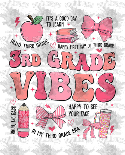 3rd Grade Vibes DTF Transfer