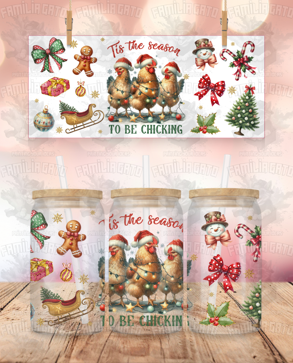 Tis The Season to be Chicking UVDTF Wrap