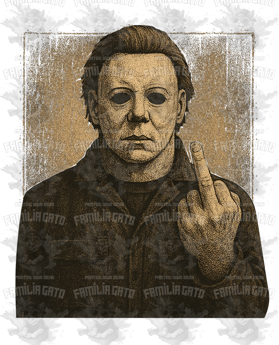 Horror Movie Character Middle Finger #2 DTF Transfer