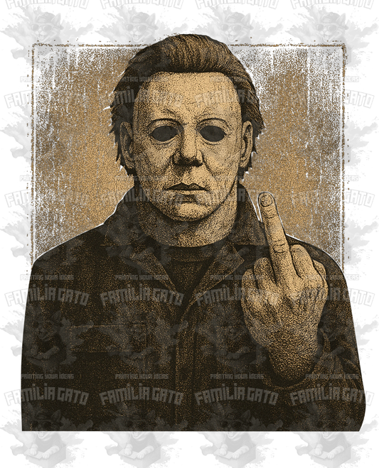 Horror Movie Character Middle Finger #2 DTF Transfer