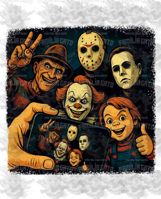 Horror Movie Character Selfie DTF Transfer