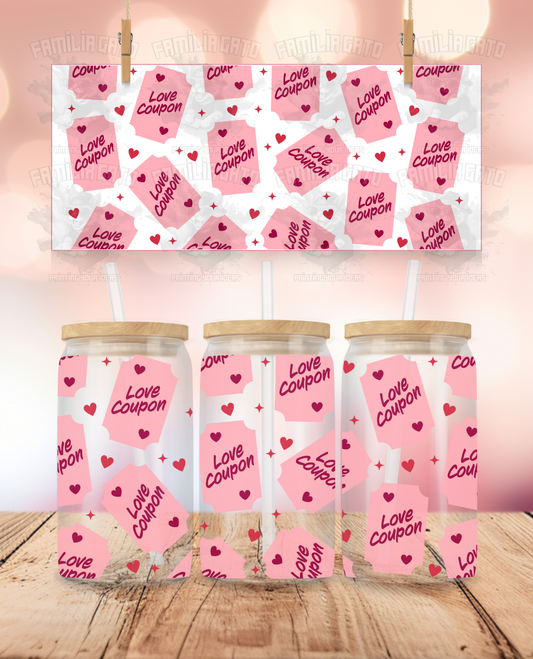 Valentine's Day - Love Coupon UVDTF Wrap