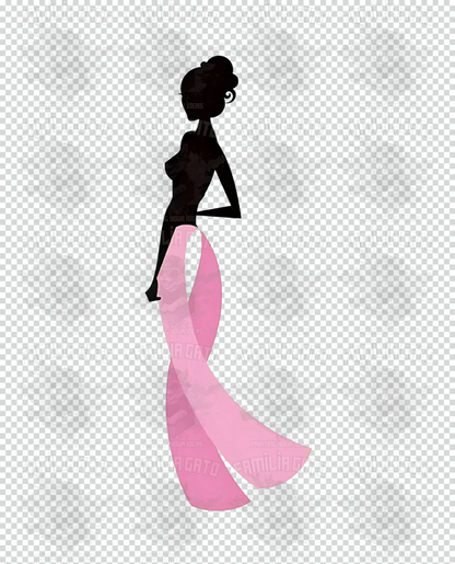 Cancer awareness Ribbon Woman DTF Transfer