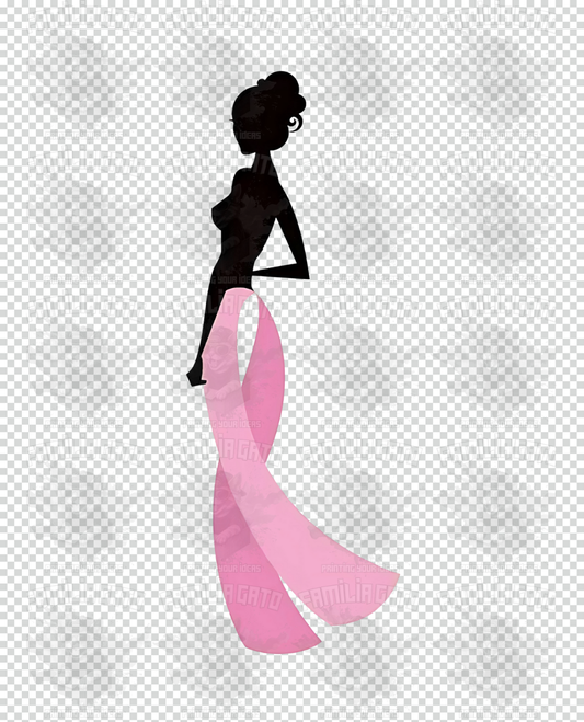 Cancer awareness Ribbon Woman DTF Transfer
