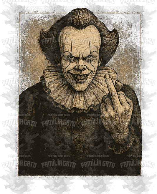 Horror Movie Character Middle Finger #4 DTF Transfer