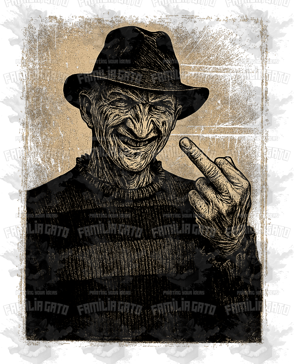 Horror Movie Character Middle Finger #5 DTF Transfer