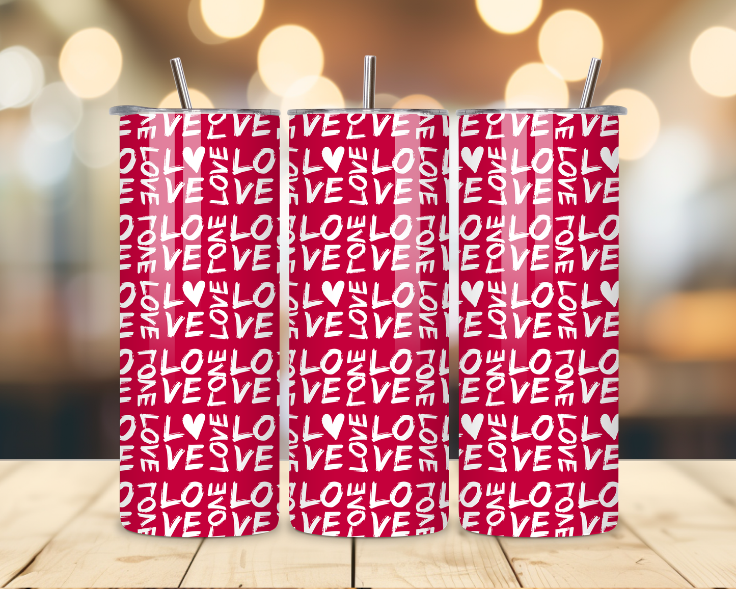 Valentine's Day - Love Designs - 20 Oz Stainless Steel Tumbler