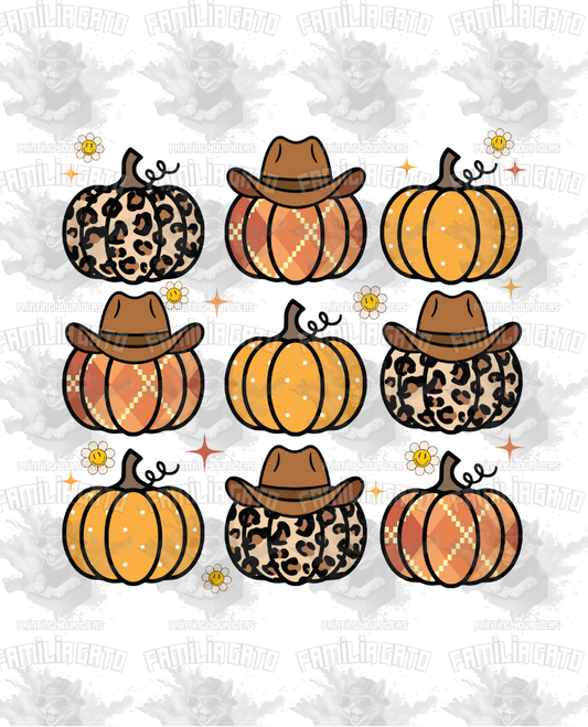 Fall - Pumpkins & Hats #1 DTF Transfer