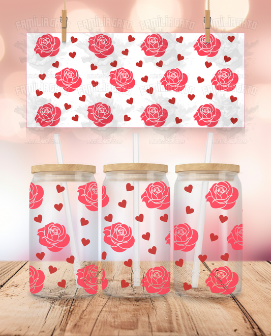 Valentine's Day - Roses & Hearts #1 UVDTF Wrap