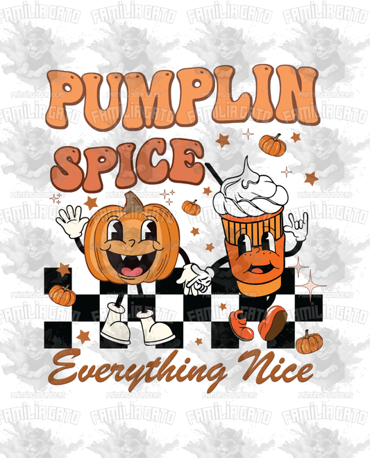 Fall - Pumpkin Spice Everything Nice #1 DTF Transfer