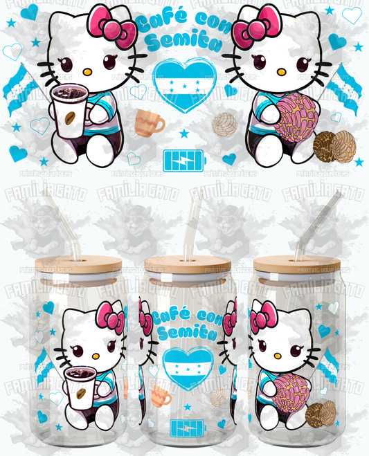 Kitty Cafe con Semitas Honduras UVDTF Wrap